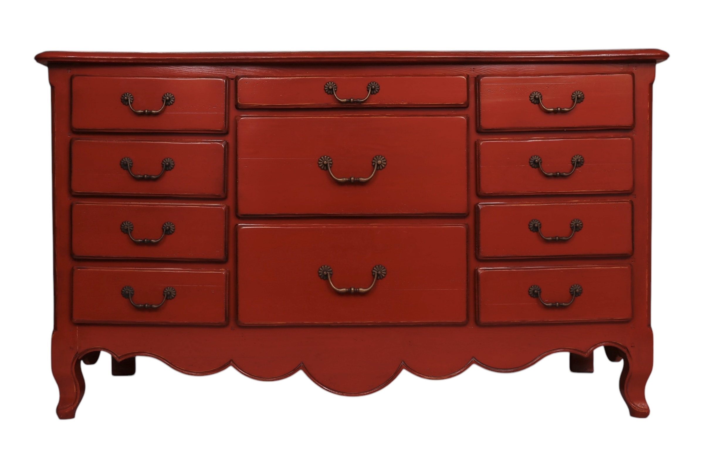 Deep Red French Provincial Dresser~P77729633