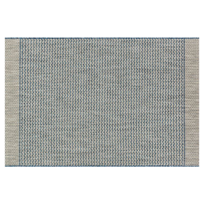 Laural Outdoor Rug, Gray/Blue