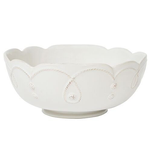 Jardins Du Monde 10" Serving Bowl, Whitewash