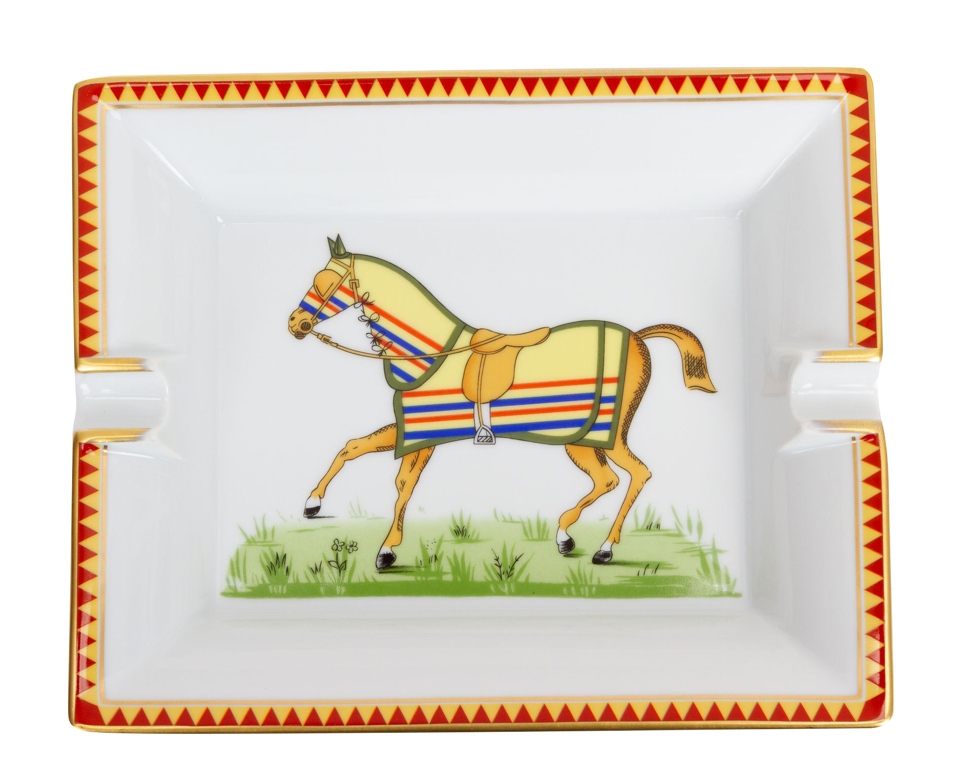 Hermès Vintage Ashtray Horse Blanket~P77661112