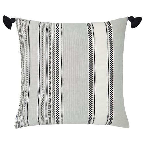 Noho Pillow Cover, Black/White