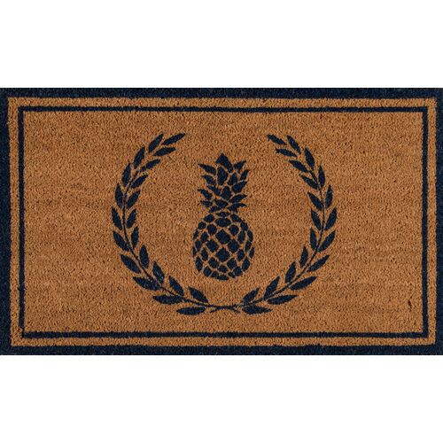 1'6"x2'6" Pineapple Doormat, Navy~P64570099