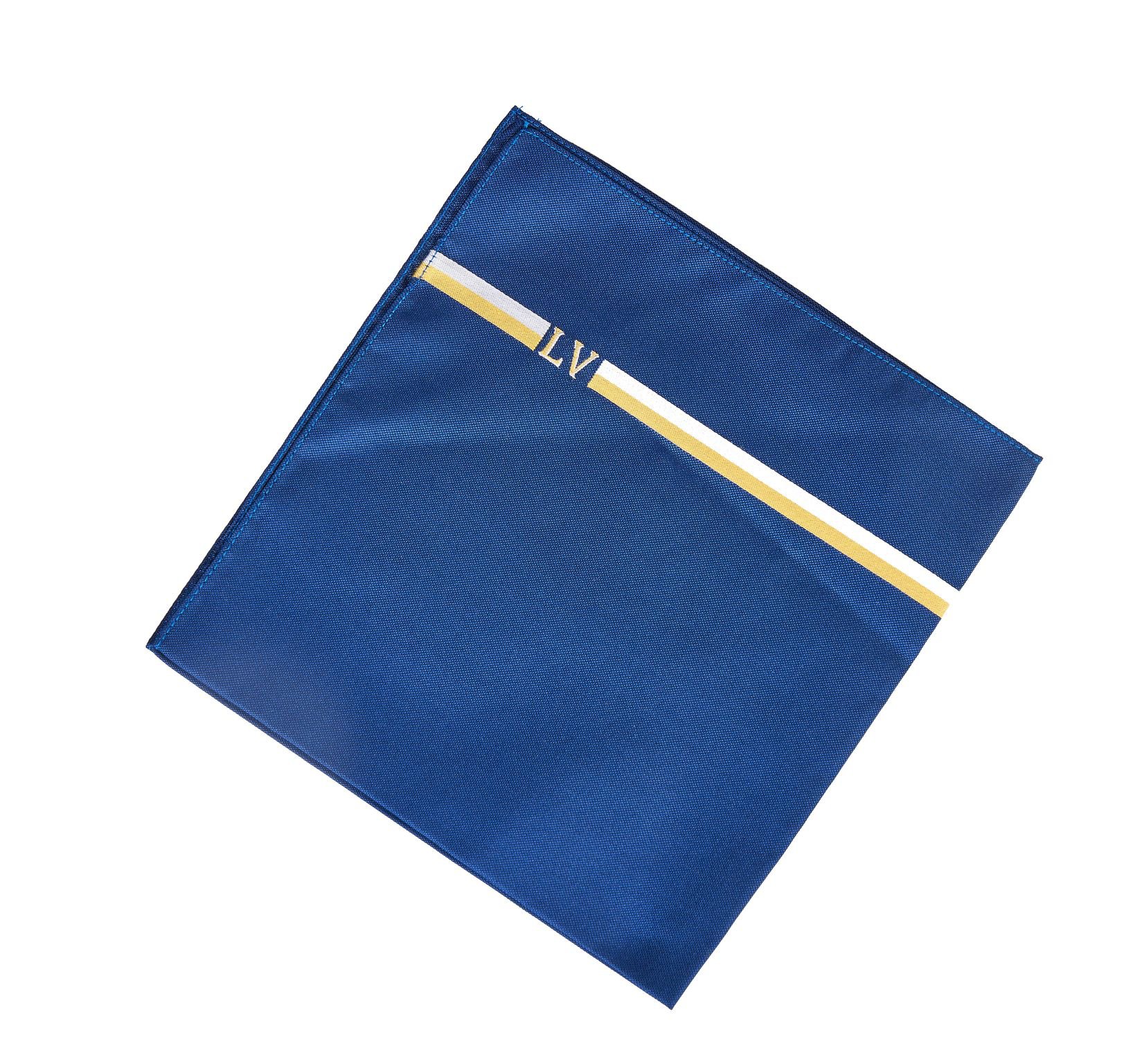 Vuitton Blue/Yellow Cotton Pocket Square~P77612701