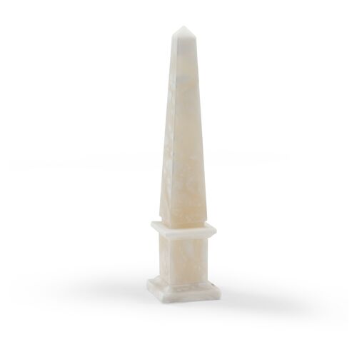 12" Alabaster Obelisk, Natural~P77354049