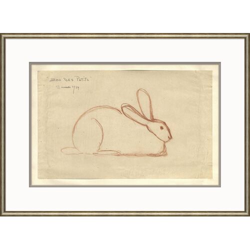 At the Zoo Sketch Series, Laying Bunny At the Zoo Sketch Series, Laying Bunny