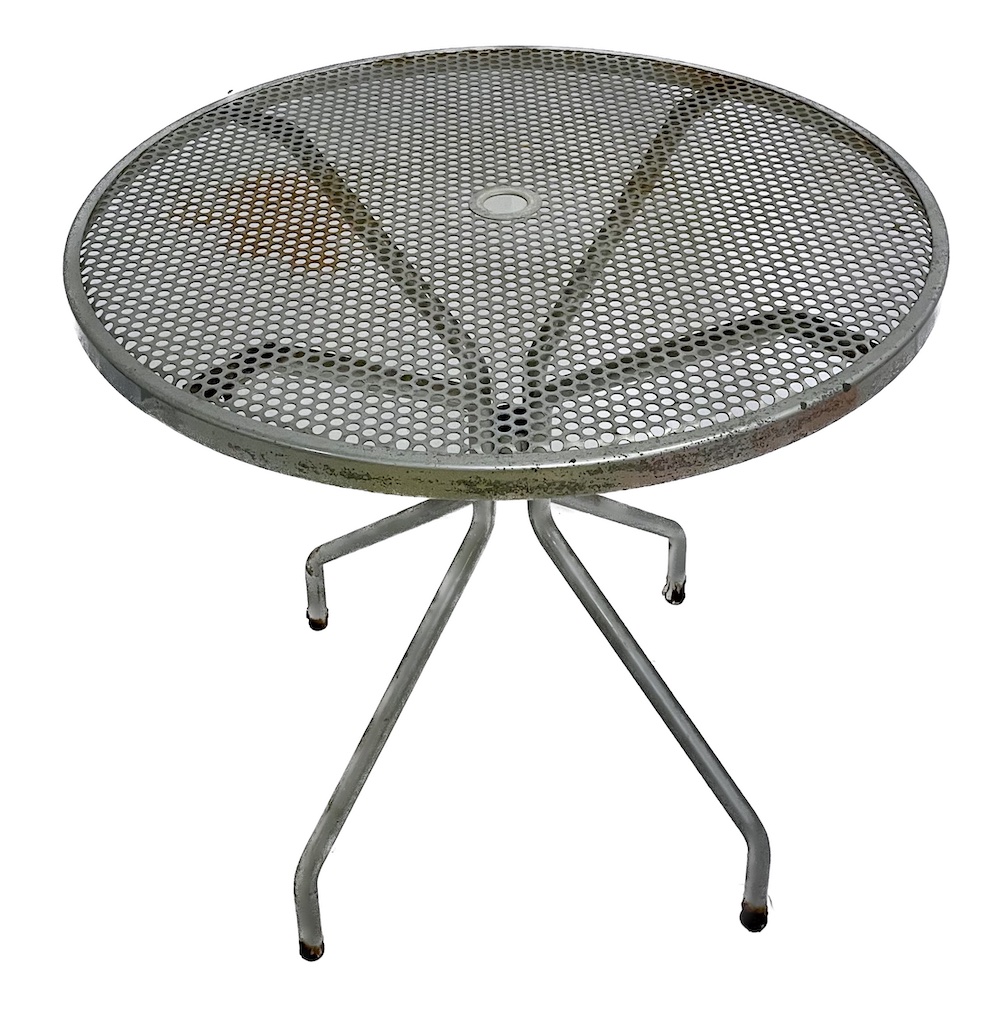 Perforated Steel Outdoor Umbrella Table~P77687421