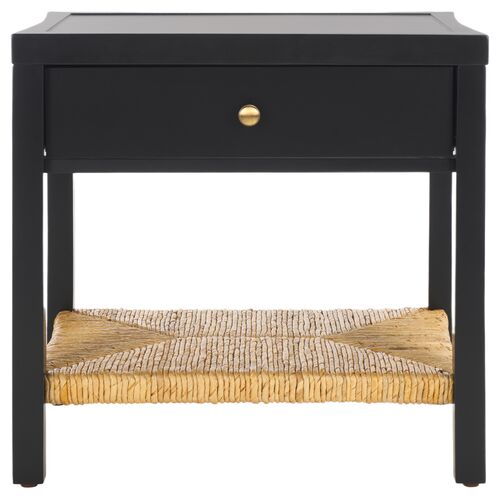 Kyrelyn Banana Stem Nightstand, Black/Natural Kyrelyn Banana Stem Nightstand, Black/Natural
