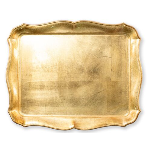 Florentine Rectangular Tray, Gold~P77498805