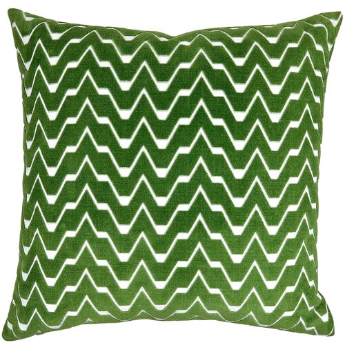 Willa 22x22 Velvet/Linen Pillow, Grass Willa 22x22 Velvet/Linen Pillow, Grass