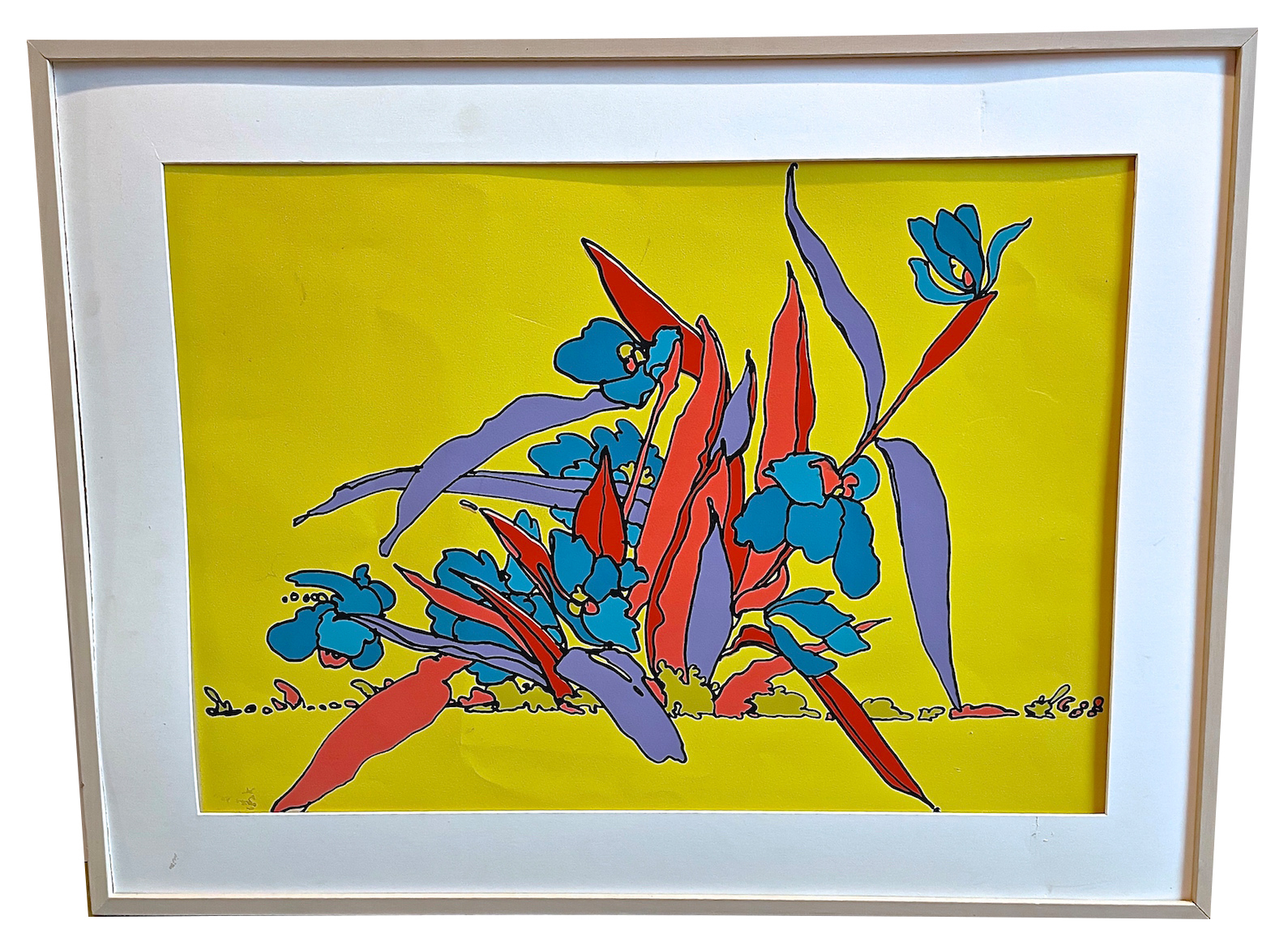 Peter Max Floral Silk Screen Painting~P77662320