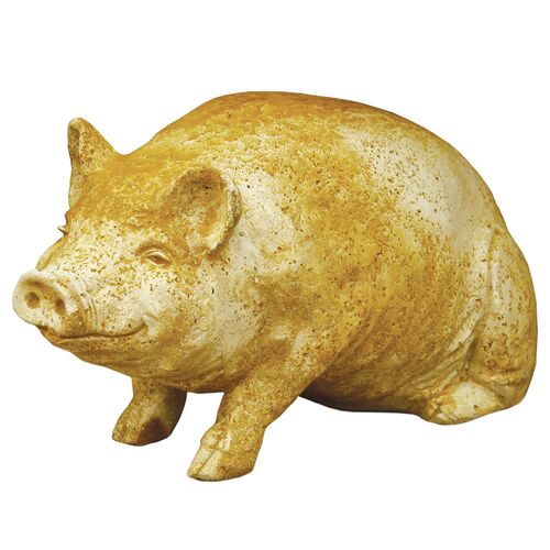 8" Wilber Pig Outdoor Statue, Pompeii