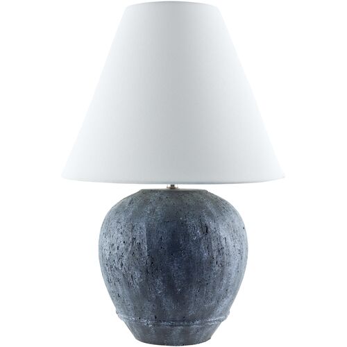 Revina Ceramic Table Lamp, Gray