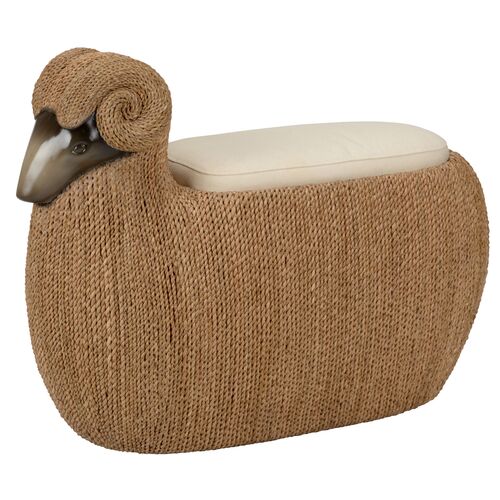 Ram Rope Stool, Brown