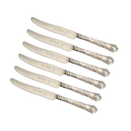 Set of 6 English Sterling Pastry Knives~P77729853