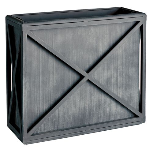 Beckett Indoor/Outdoor Rectangular Planter, Zinc Beckett Indoor/Outdoor Rectangular Planter, Zinc