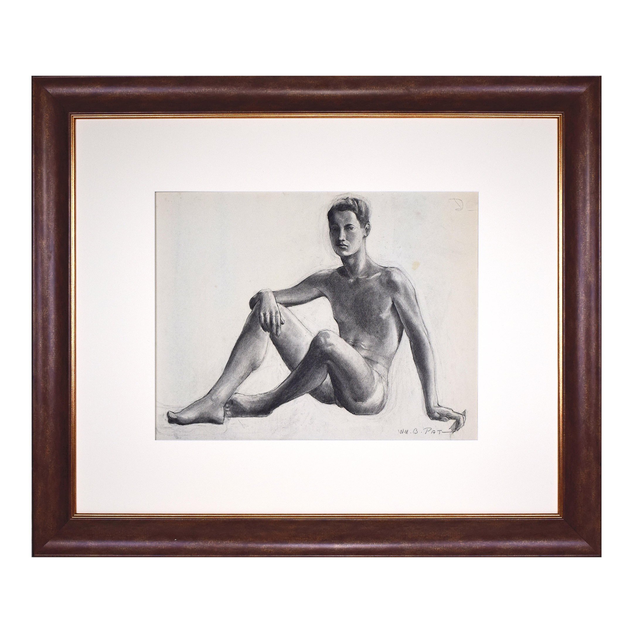 Nude Male Drawing by Pattengill 1934~P77666097