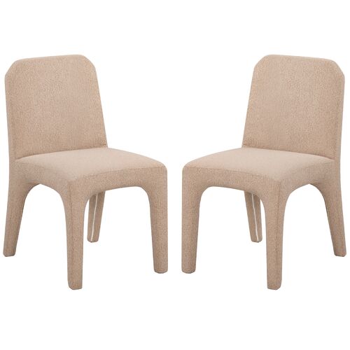 S/2 Alani Boucle Dining Chairs