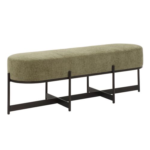 Meliora Textured Bench, Bronze/Green