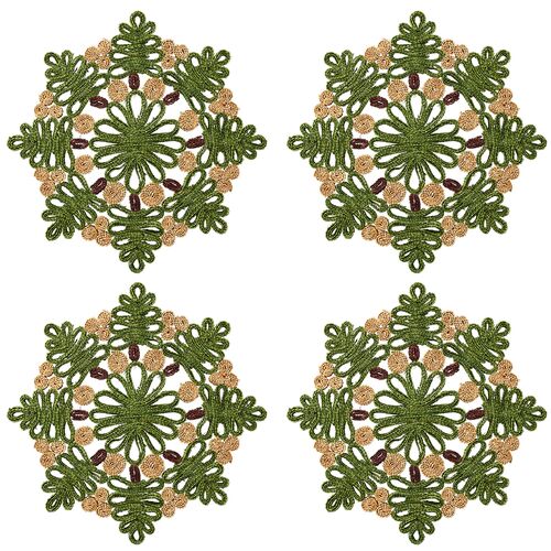 S/4 Verve Placemat, Green/Natural