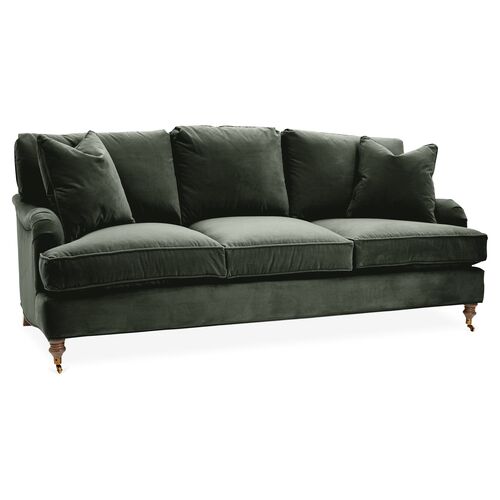 Dark Green Couch Living Room