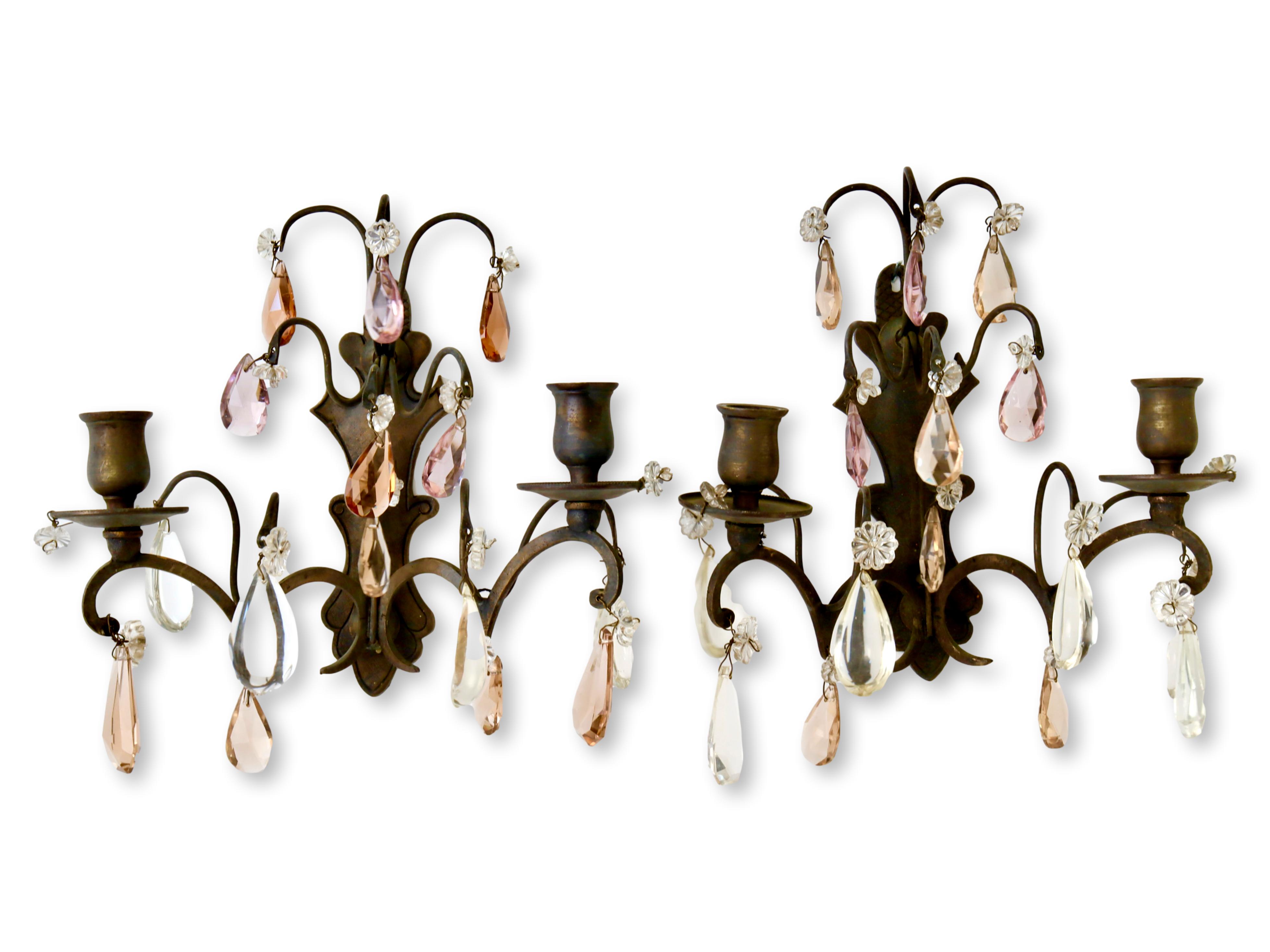 French Wall Candle Sconces, Pair~P77665516