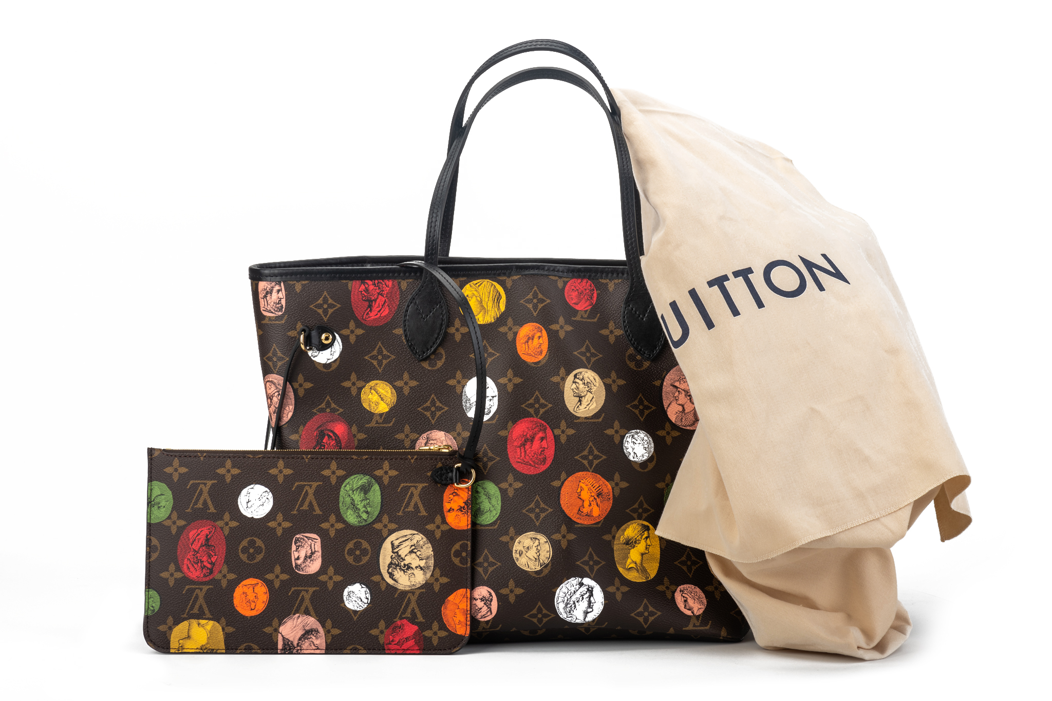 New Louis Vuitton Limited Edition Fornasetti Neverfull Tote Bag In Box  Auction