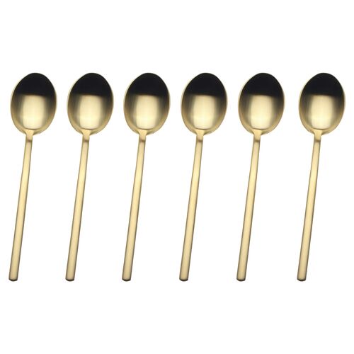 S/6 Due Coffee Spoons, Gold~P62751360