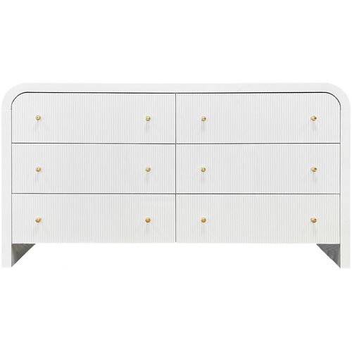 Tansy 6-Drawer Curved Dresser