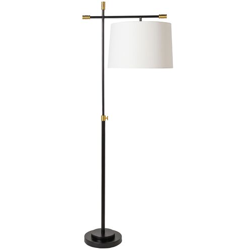 Haisley Floor Lamp, Black/Gold