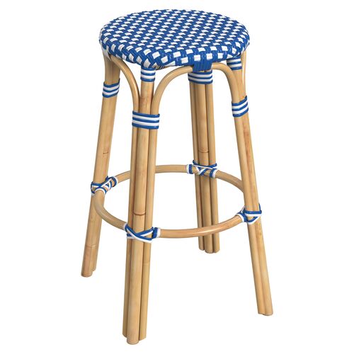Blue and White Bar Stools
