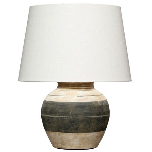 Bernard Table Lamp, Beige/Dark Grey