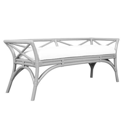 Charlotte Rattan 60" Bench
