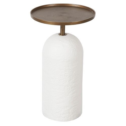 Miriam Martini Table, White Plaster/Gold Miriam Martini Table, White Plaster/Gold