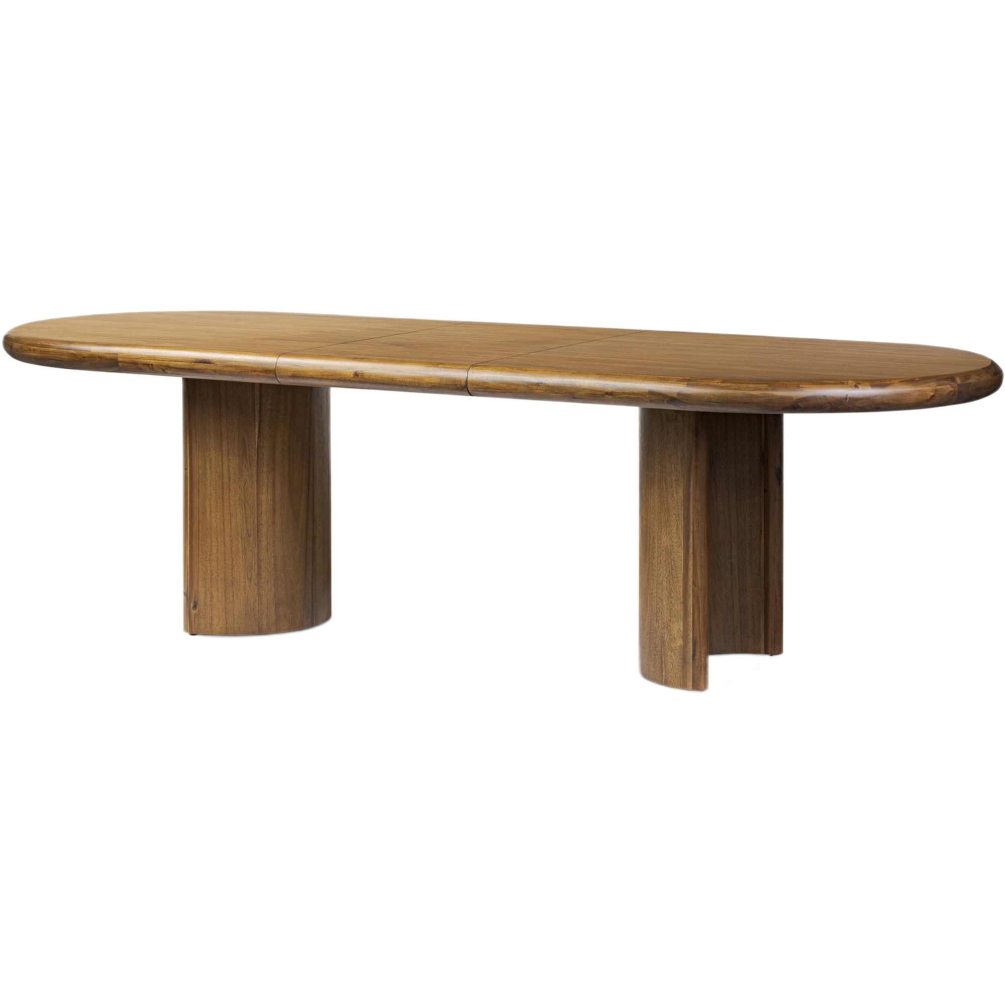 Justice Extension Dining Table, Seasoned Brown Acacia