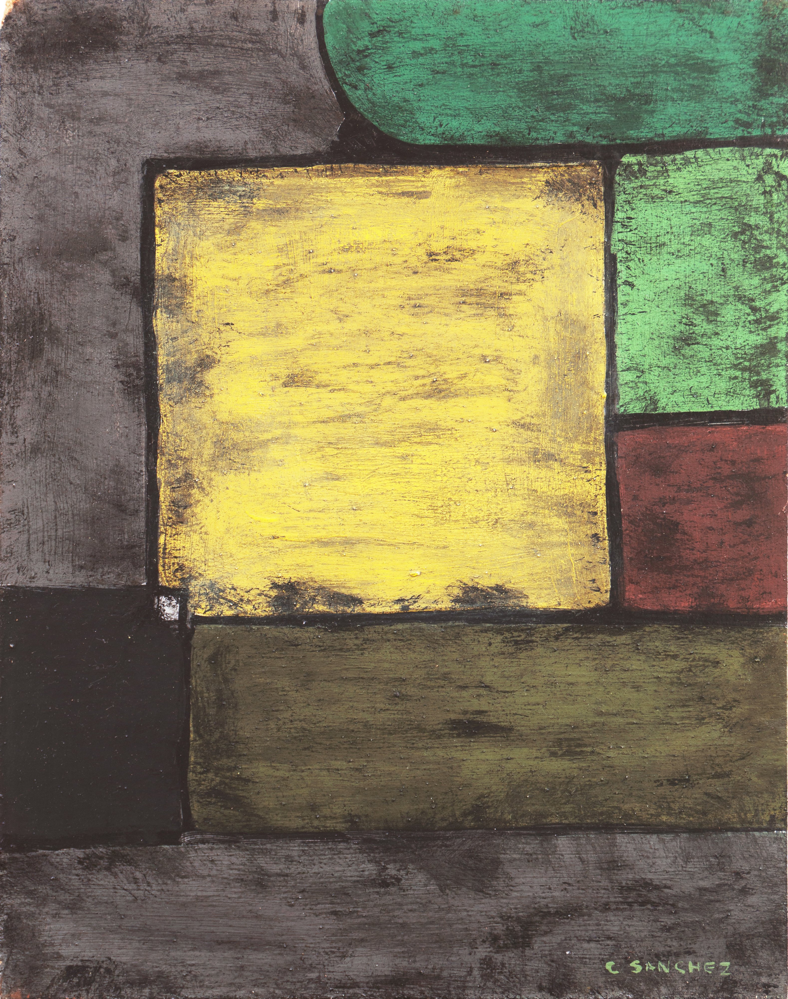 Green & Yellow Abstract, Carlos Sanchez~P77534372