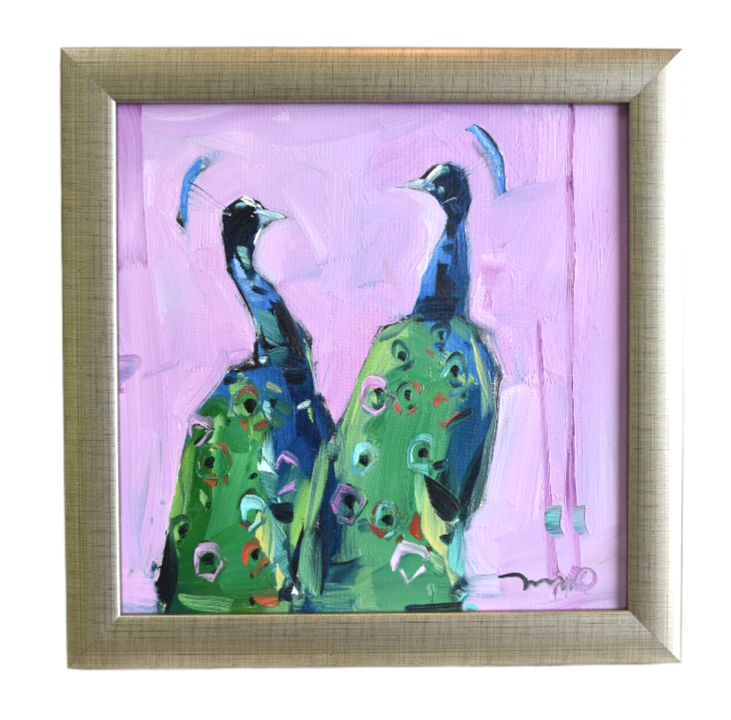 Proud Peacock's Oil Painting, Signed~P77733839