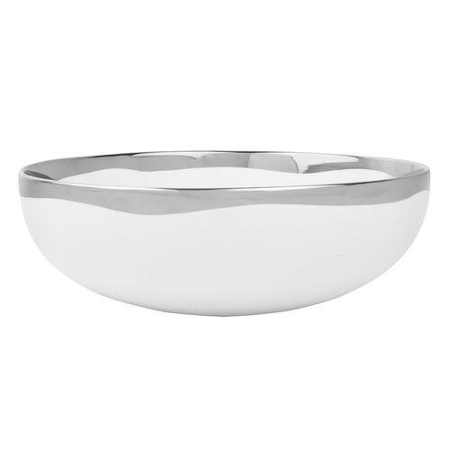 Dauville Serving Bowl, Platinum