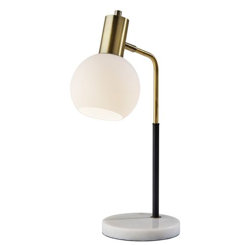 Thane Desk Lamp, Black/Antique Brass~P77620332