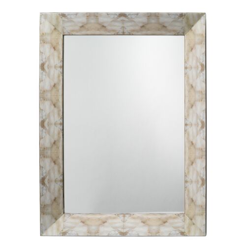 Fragment Large Rectangle Wall Mirror, Gray Lacquer~P77638153