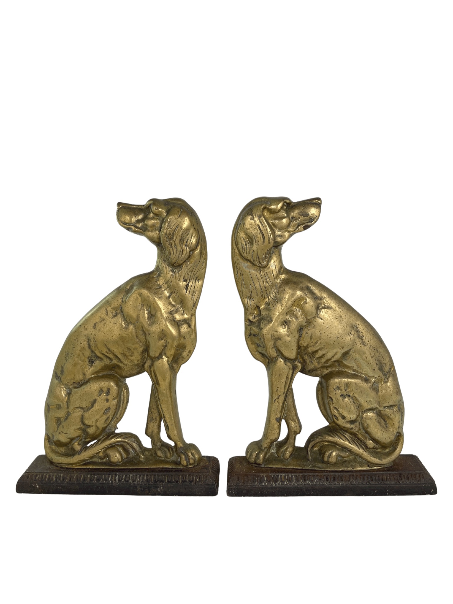Antique Brass Greyhound Fireside Ornamen~P77646636