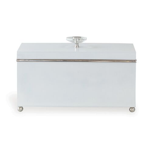15" Naples Box, White/Silver~P77327778