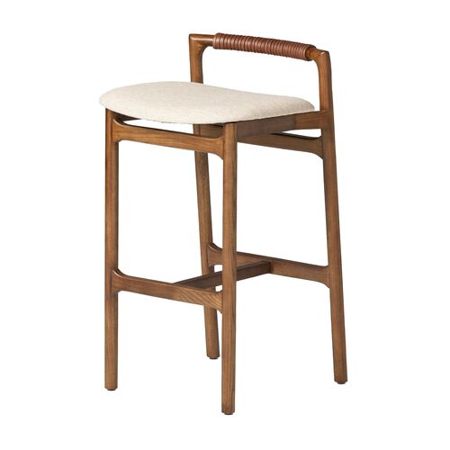 Violet Linen Bar Stool, Alcala Wheat