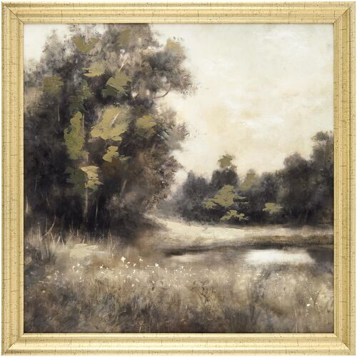 Nalo 27" x 27" Golden Champagne Frame Painting, Brown Nalo 27" x 27" Golden Champagne Frame Painting, Brown