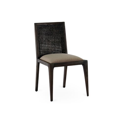 Messina Caned Side Chair, Dark Brown~P77258974