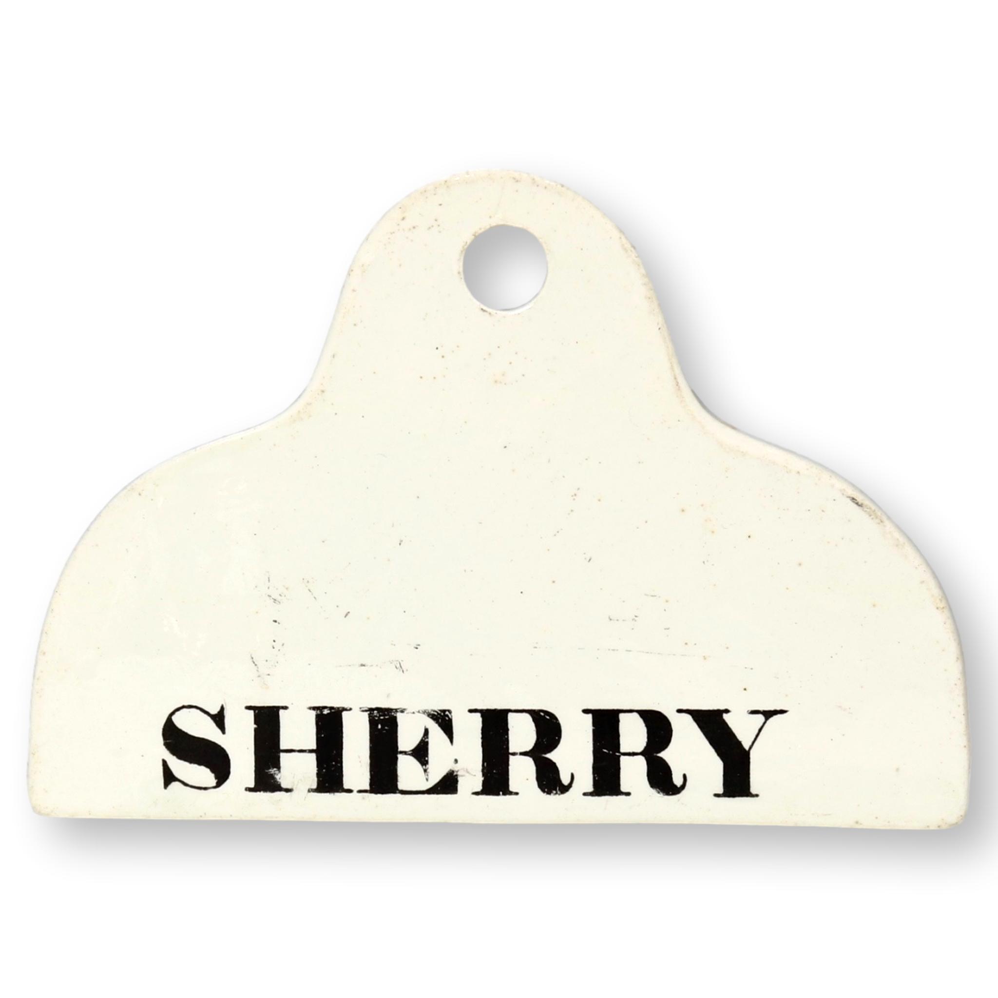 Antique Creamware Sherry Barrel Label~P77554150