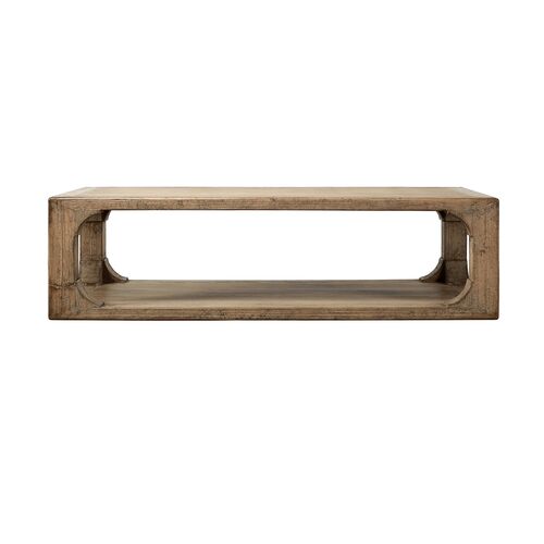 Arvion Open Shelf Coffee Table, Weathered Natural/Distressed Gray Arvion Open Shelf Coffee Table, Weathered Natural/Distressed Gray