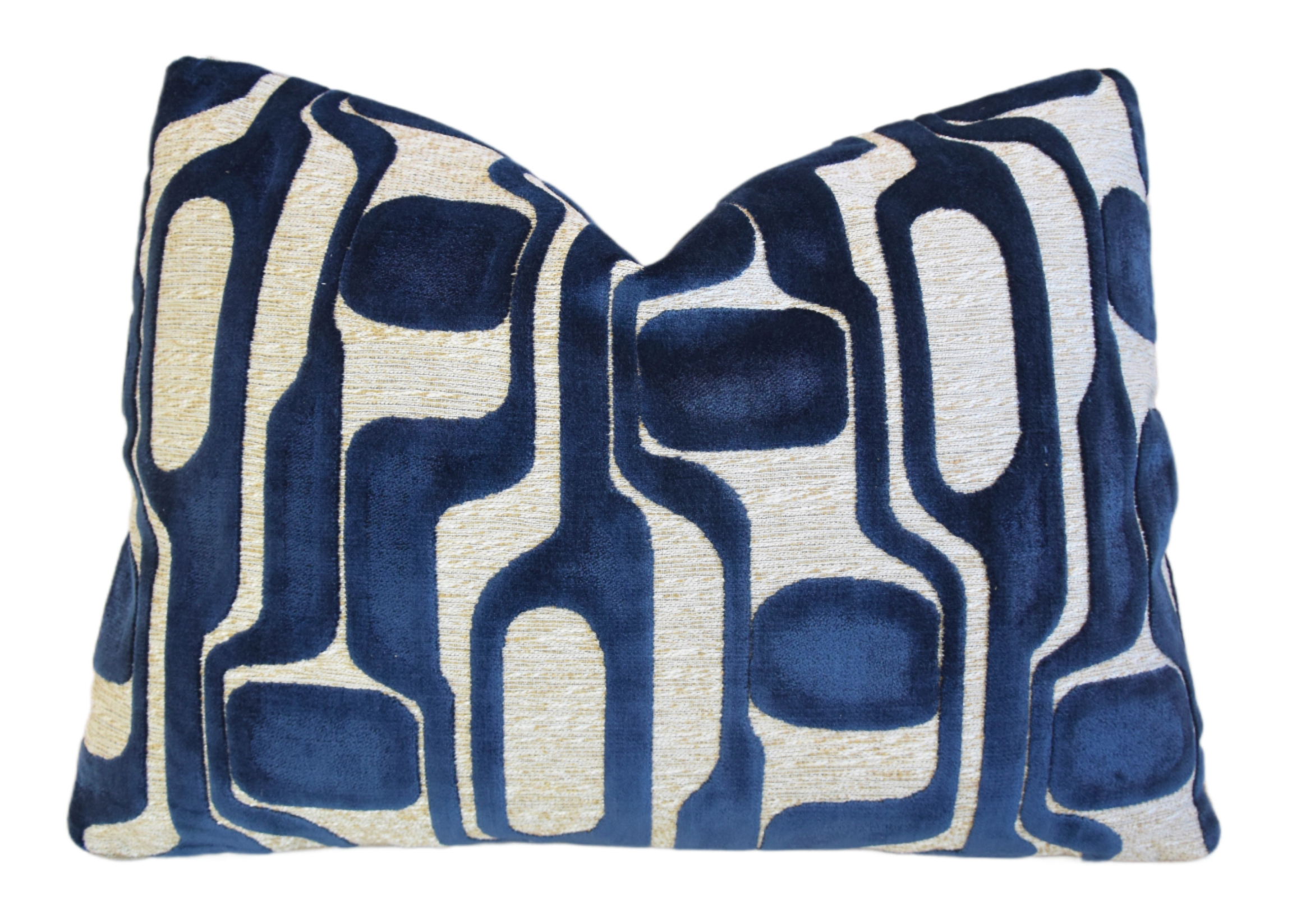 Ambella Home Modern Blue Velvet Pillow~P77713038