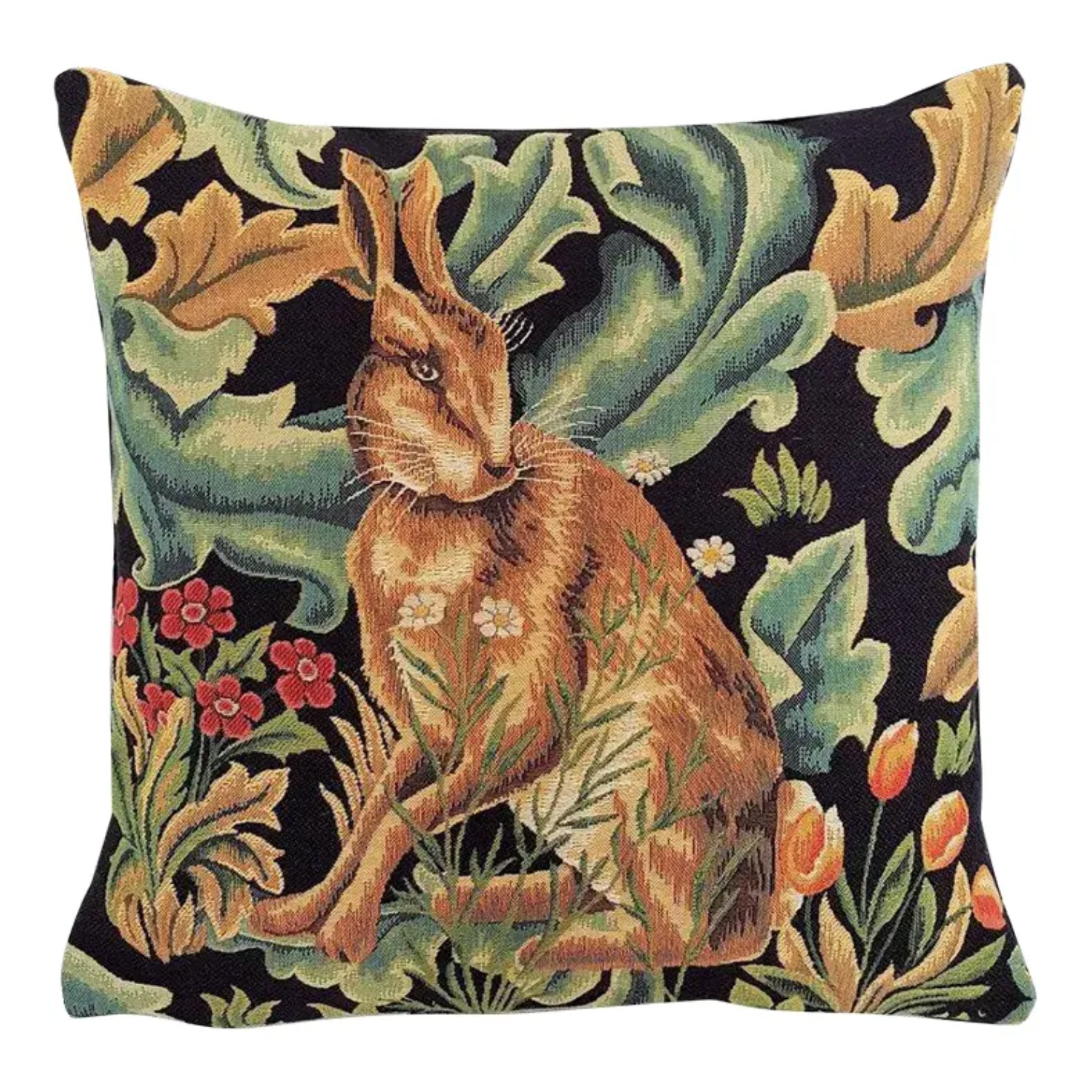 William Morris Style Rabbit Hare Pillow William Morris Style Rabbit Hare Pillow~P77761730