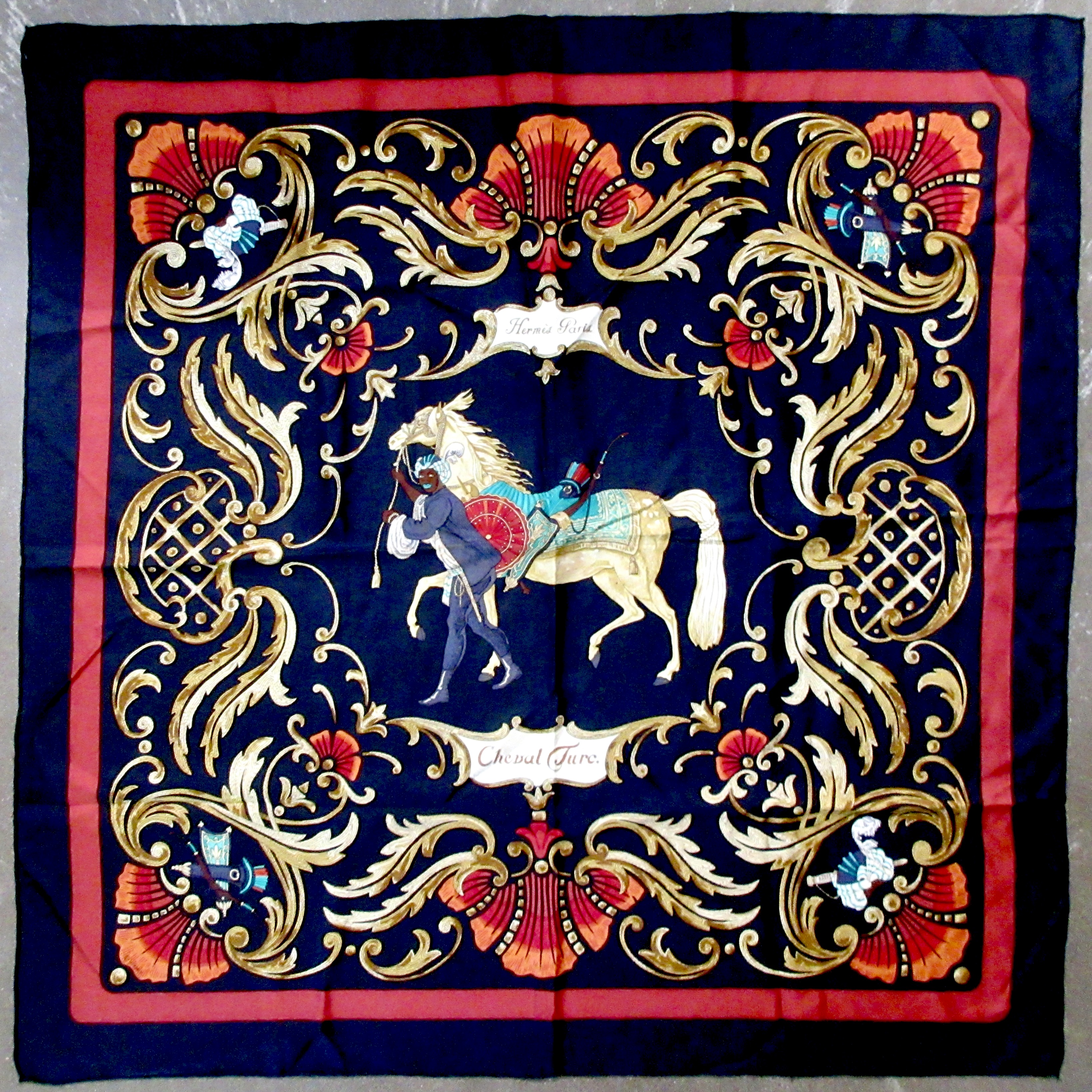 Hermes Cheval Turc Scarf Original Issue~P77698088