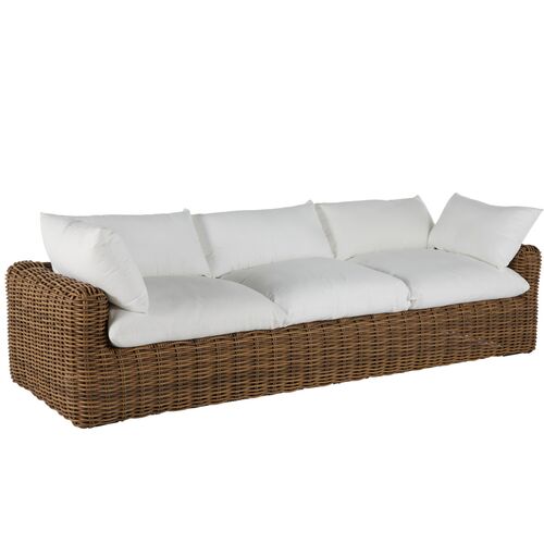 Montecito Outdoor Woven Wicker Sofa